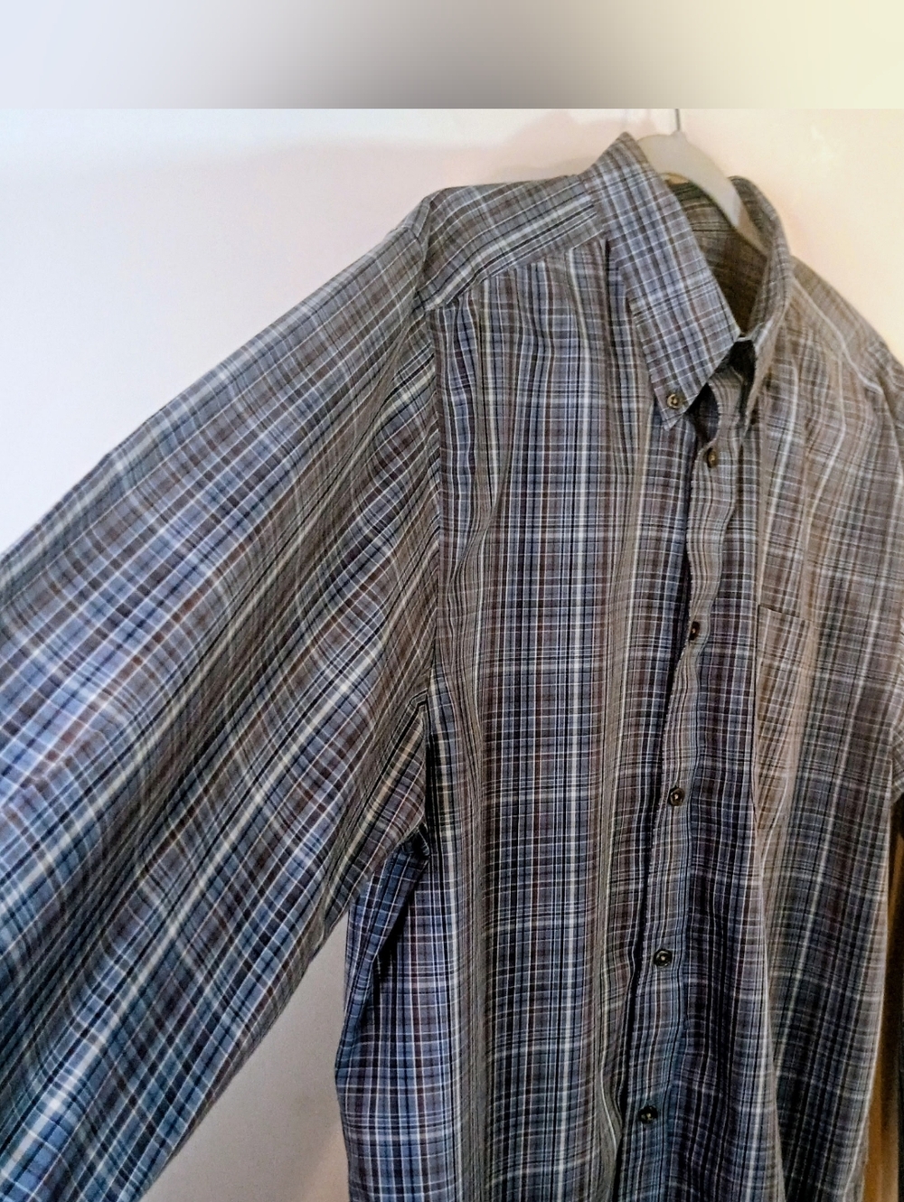 Y2k Eddie Bauer Long-Sleeve Button-Down Shirt Mens Size L - Picture 2 of 6